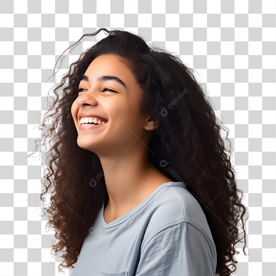 Modelo Mulher Sorrindo PNG Transparente