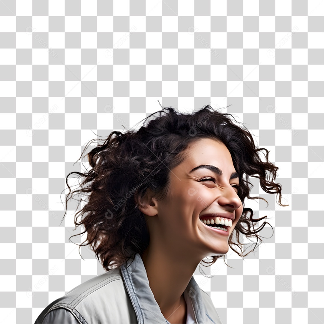 Modelo Mulher Sorrindo PNG Transparente