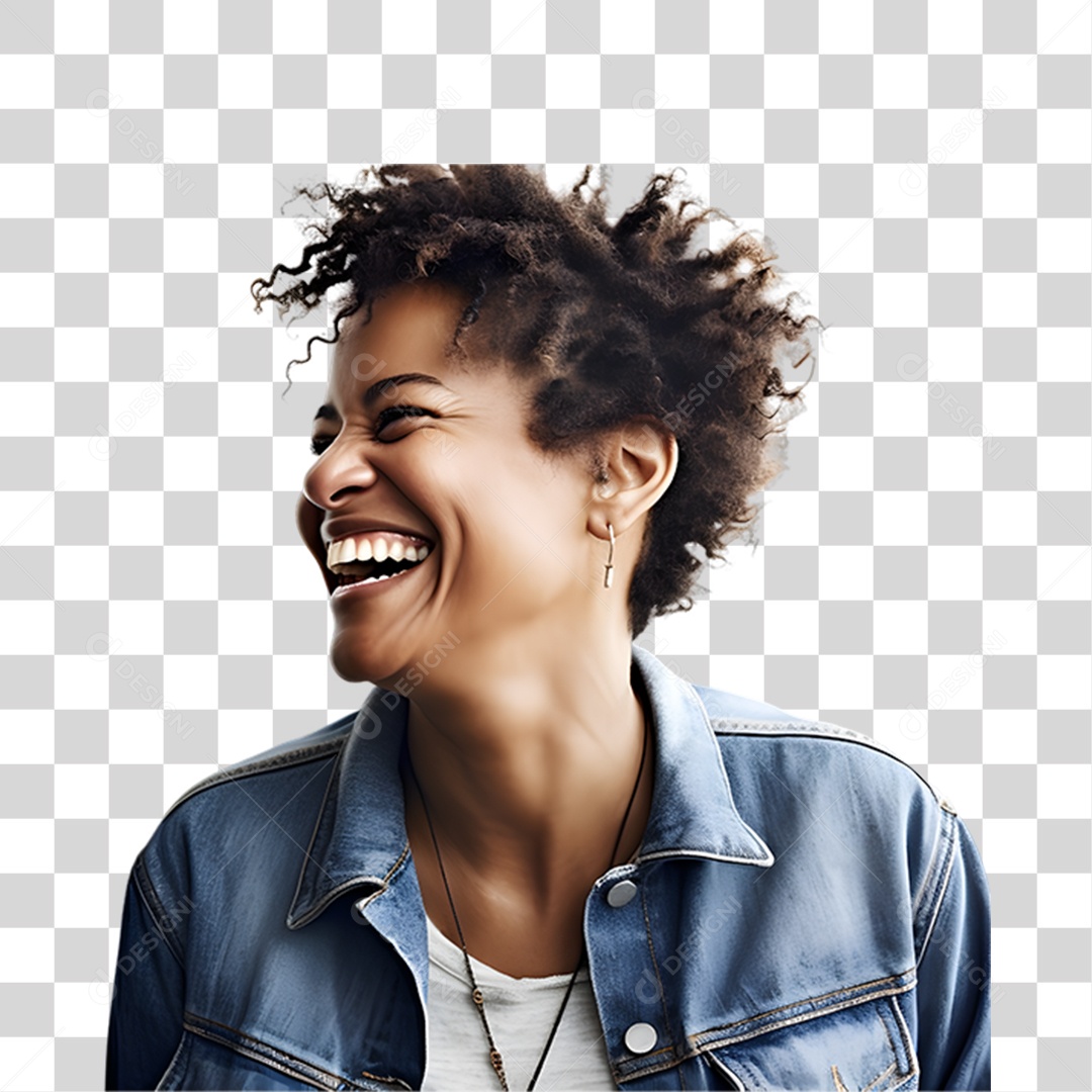 Modelo Mulher Sorrindo PNG Transparente