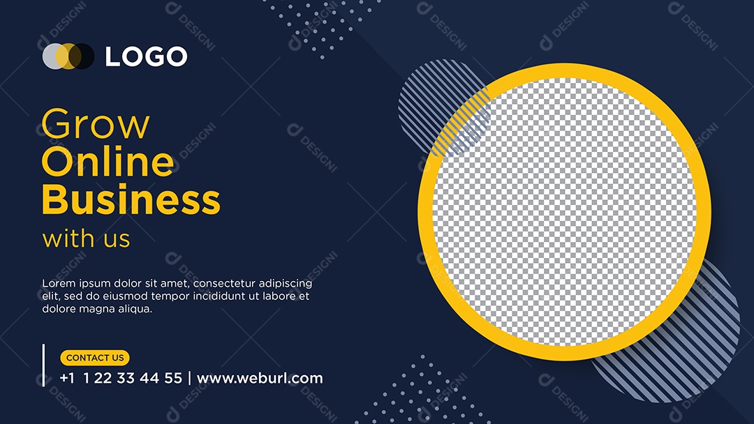 Banner Cresça Seu Negócio Social Media PSD Editável