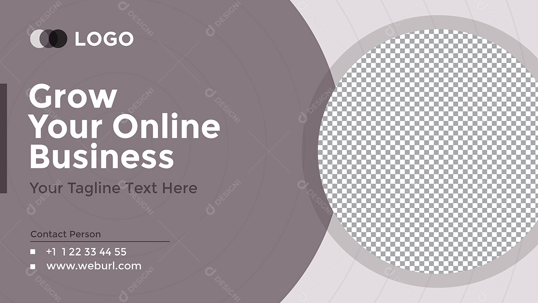 Banner Cresça Seu Negócio Social Media PSD Editável