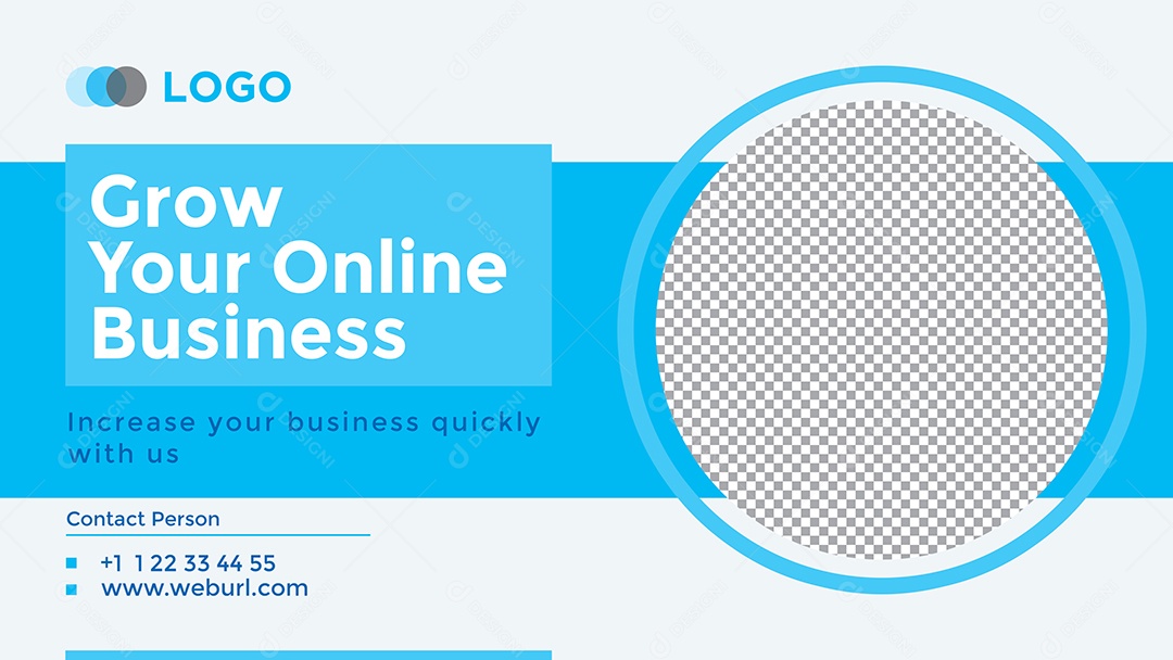 Banner Cresça Seu Negócio Social Media PSD Editável