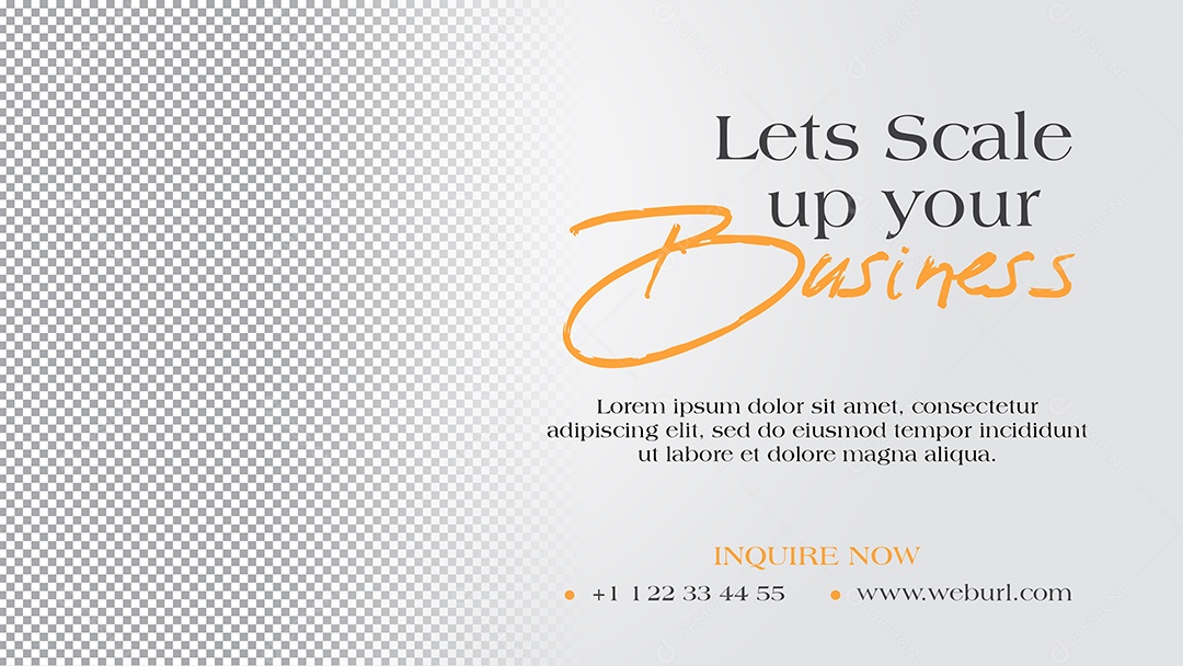 Banner Vamos Aumentar Seu Negócio Social Media PSD Editável