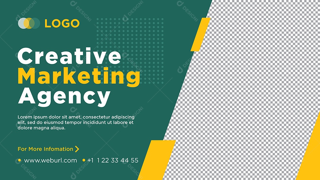Banner Agência De Marketing Digital Social Media PSD Editável