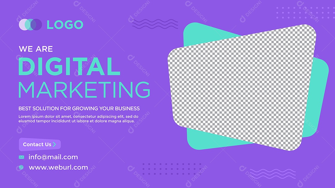 Banner Agência De Marketing Digital Social Media PSD Editável