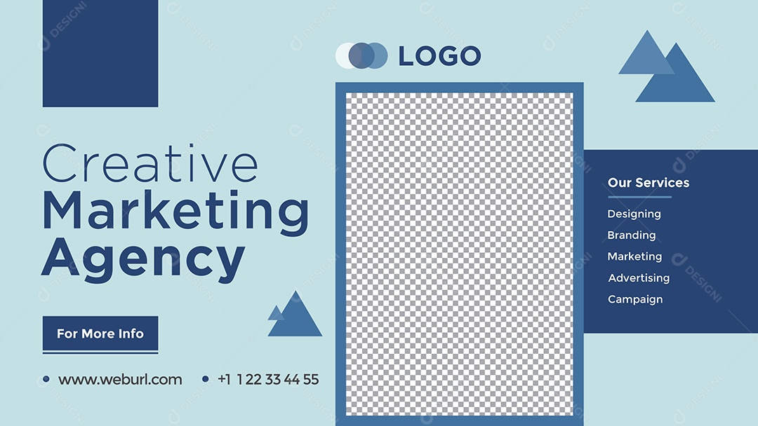 Banner Agência De Marketing Digital Social Media PSD Editável