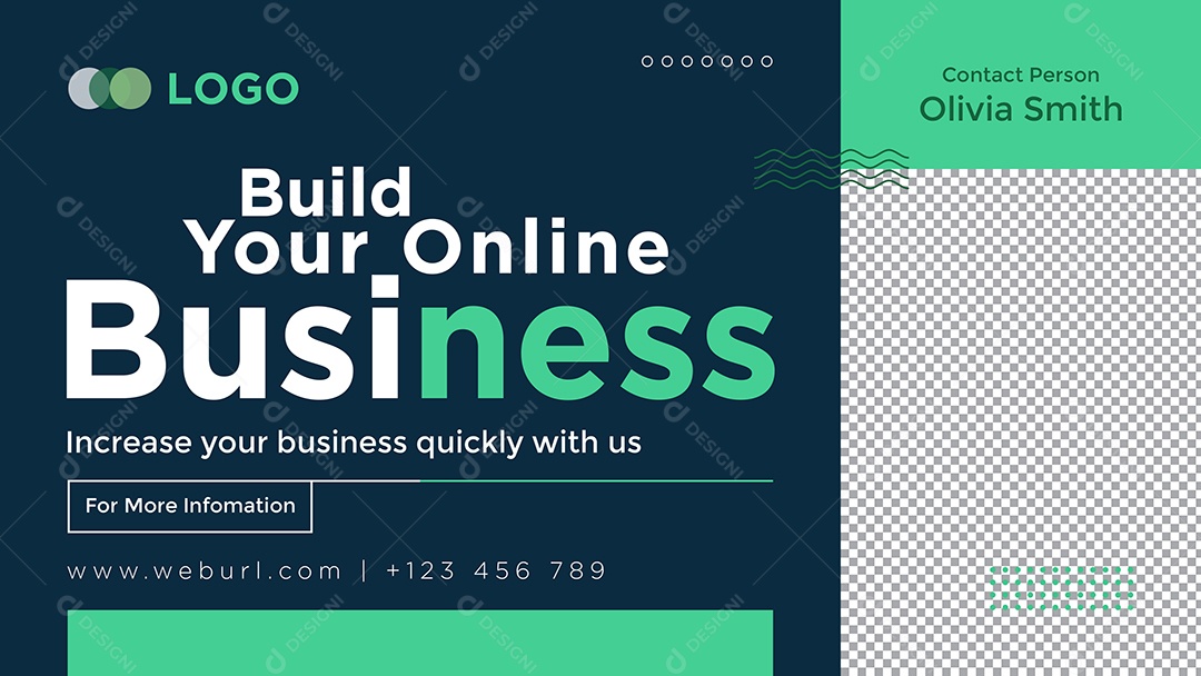 Banner Cresça Seu Negócios Social Media PSD Editável