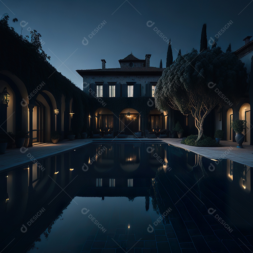 Imagem realista de linda mansão