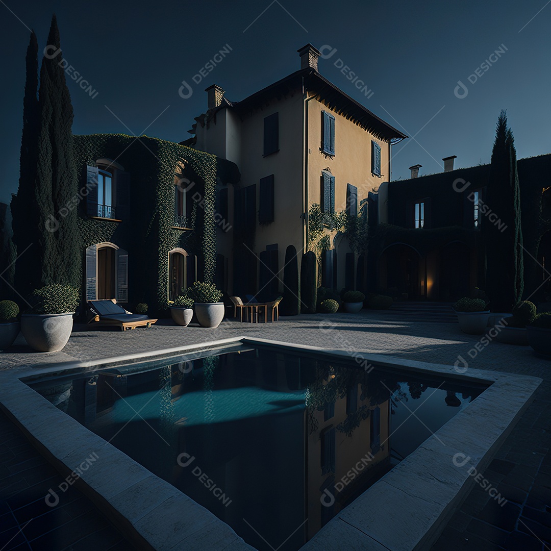 Imagem realista de linda mansão