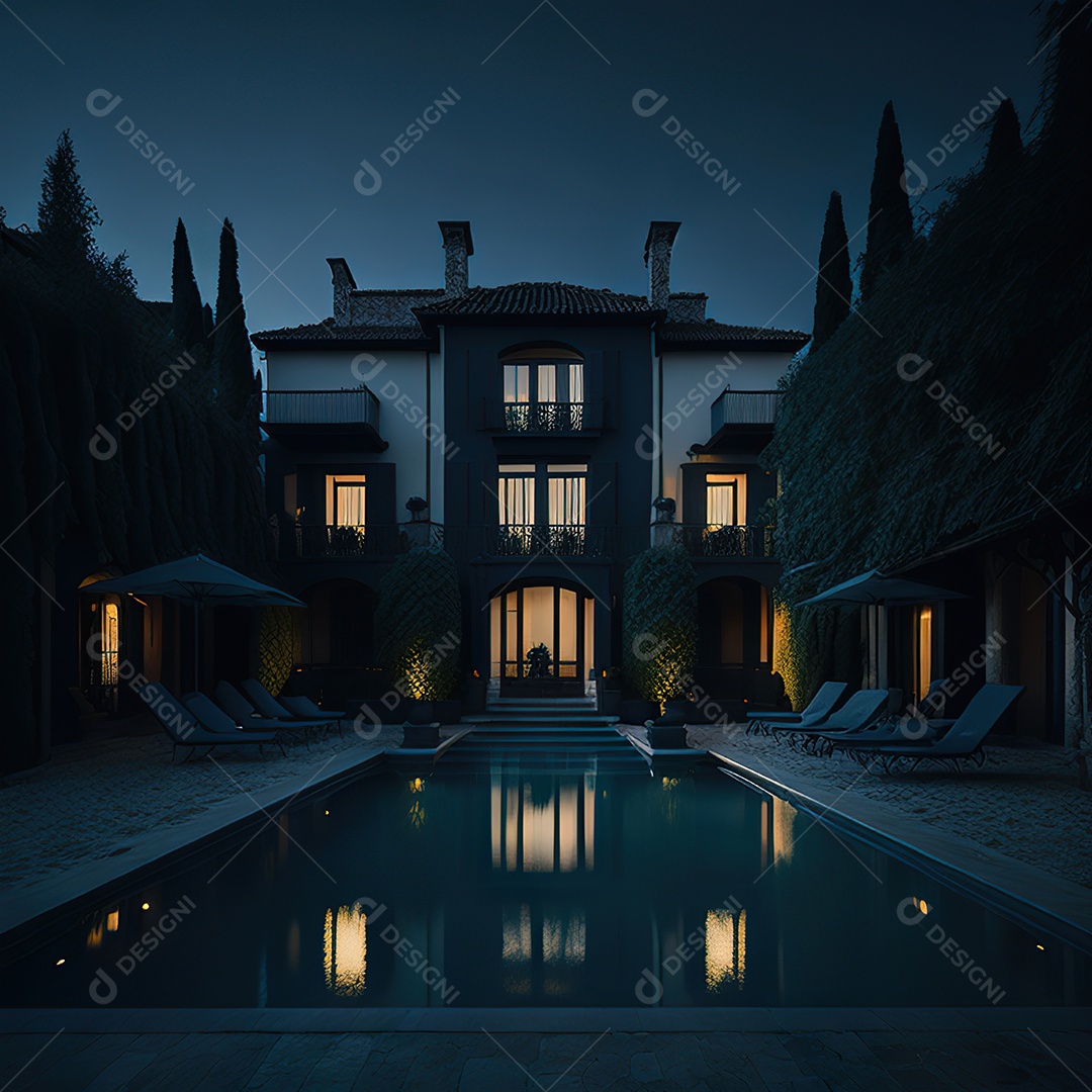 Imagem realista de linda mansão