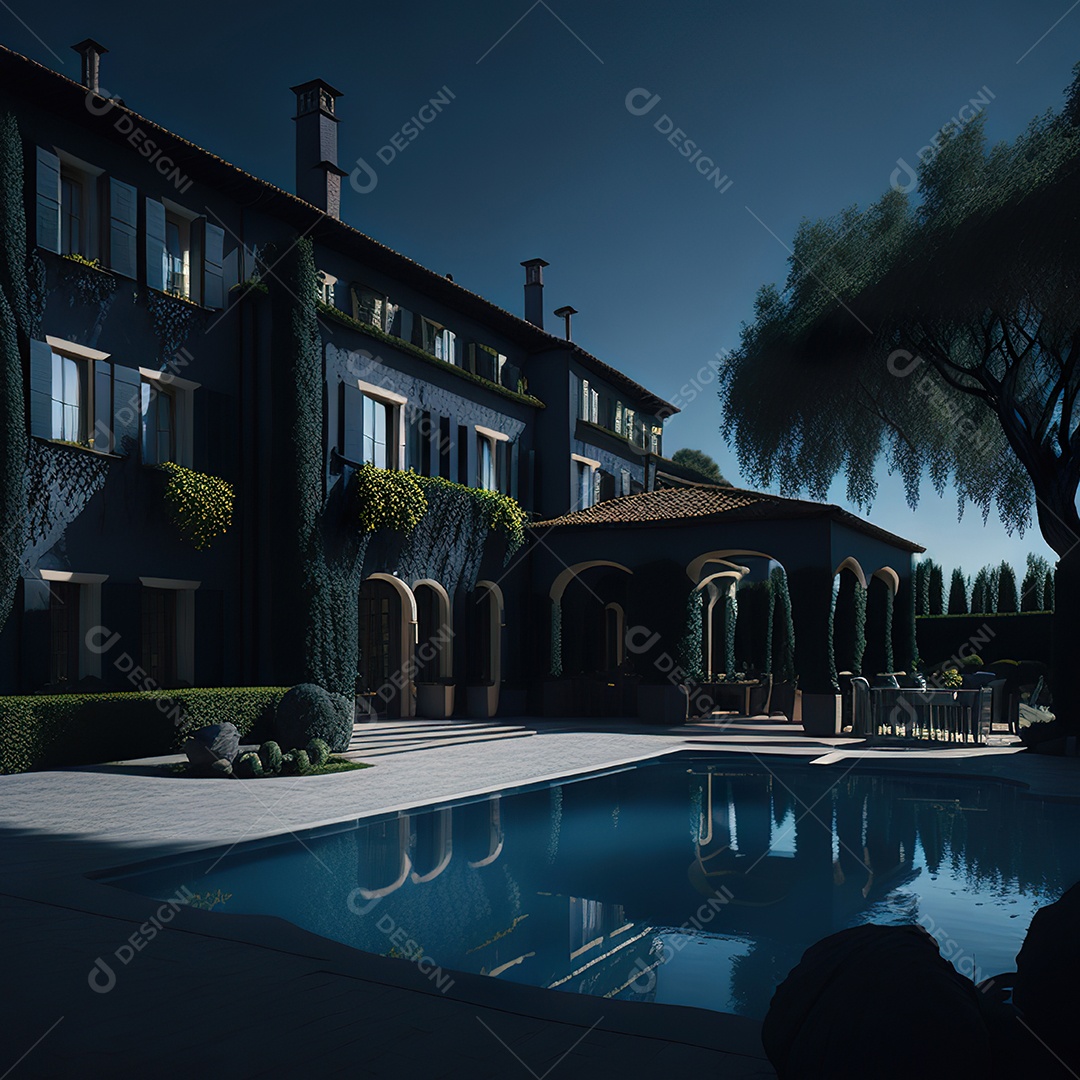 Imagem realista de linda mansão