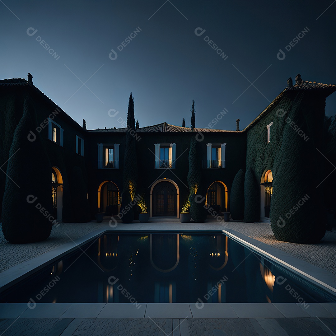 Imagem realista de linda mansão