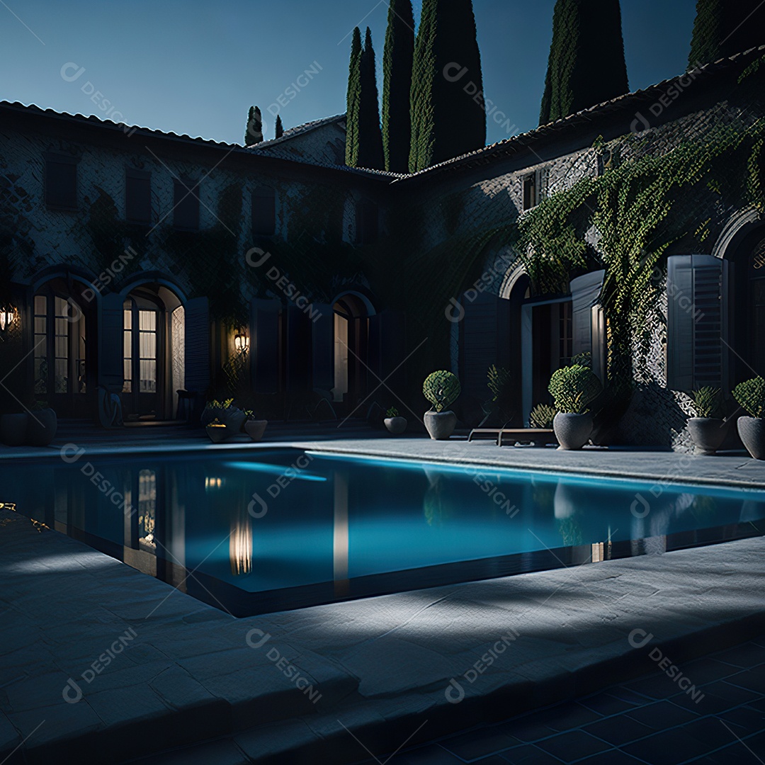 Imagem realista de linda mansão