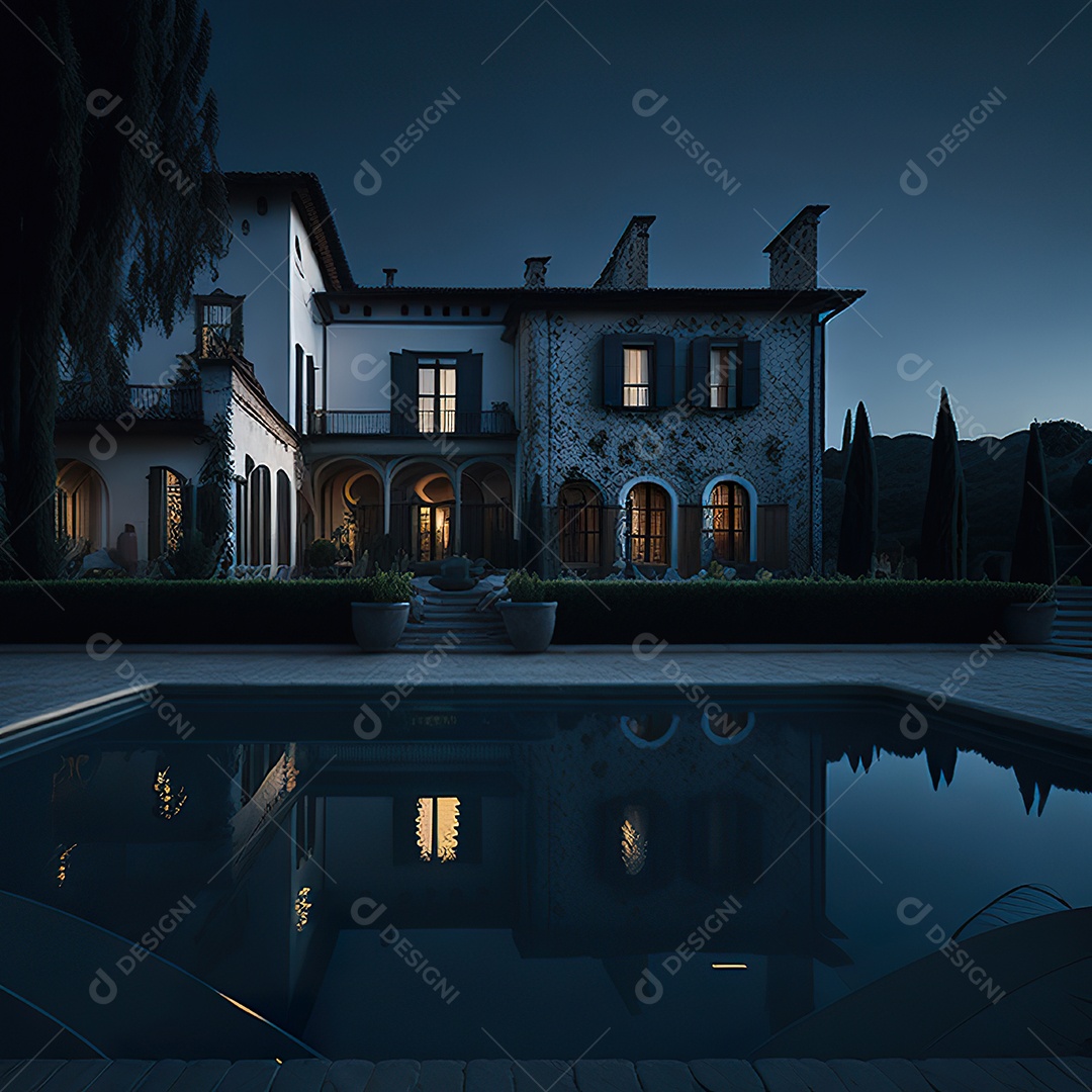 Imagem realista de linda mansão