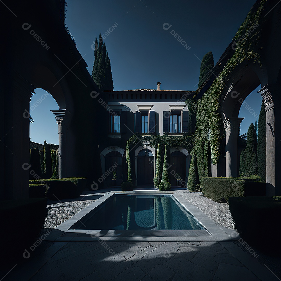 Imagem realista de linda mansão