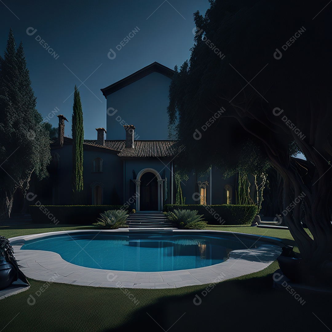 Imagem realista de linda mansão