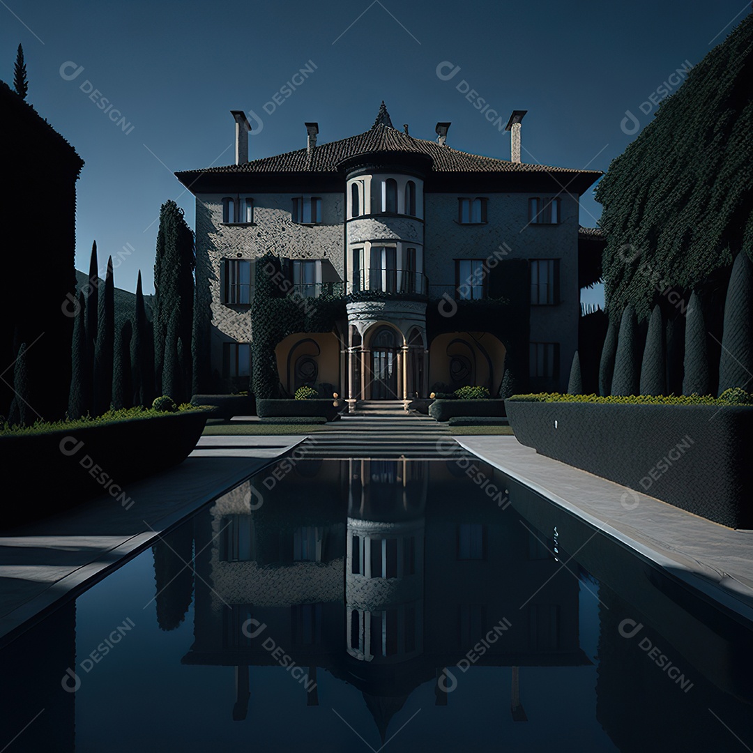 Imagem realista de linda mansão