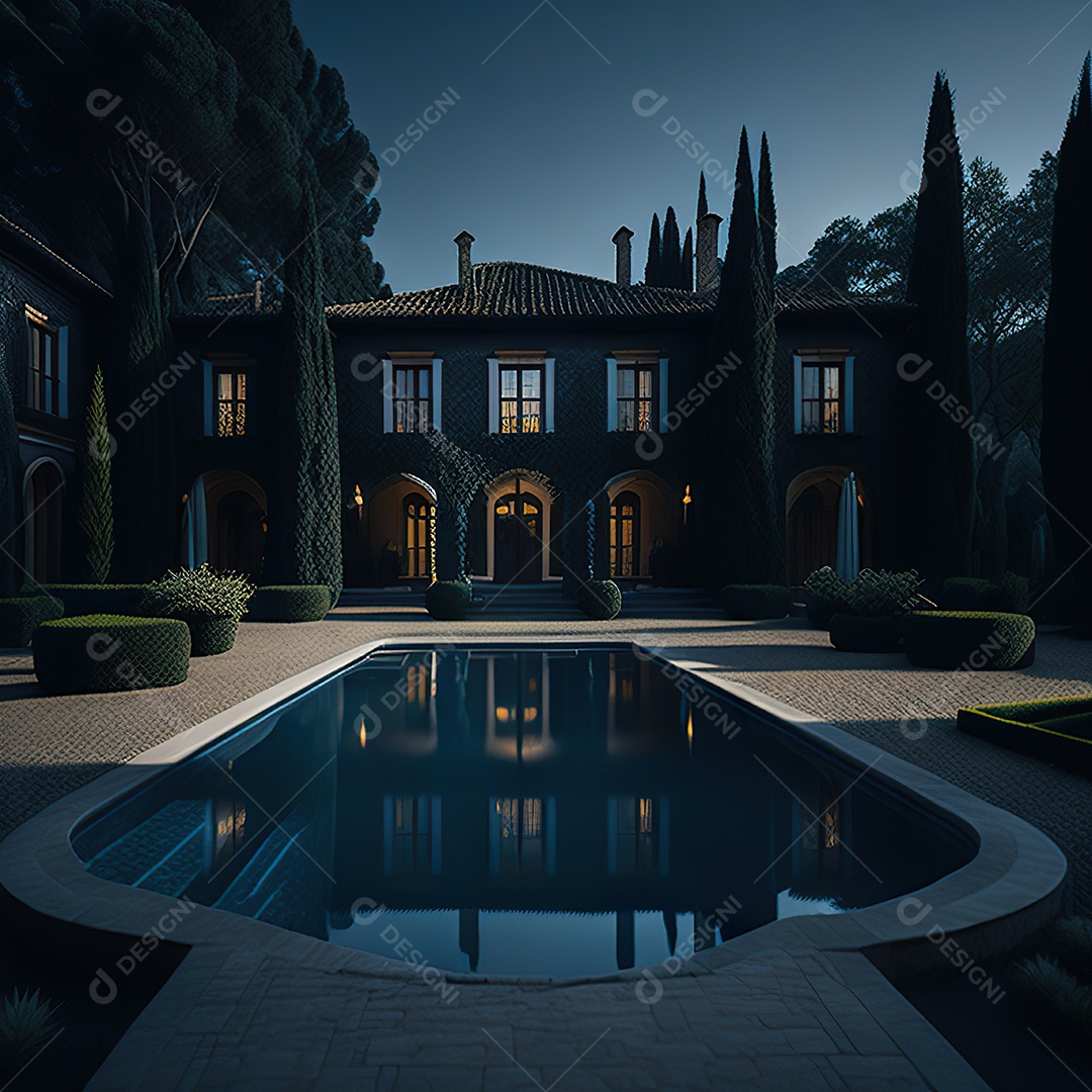 Imagem realista de linda mansão