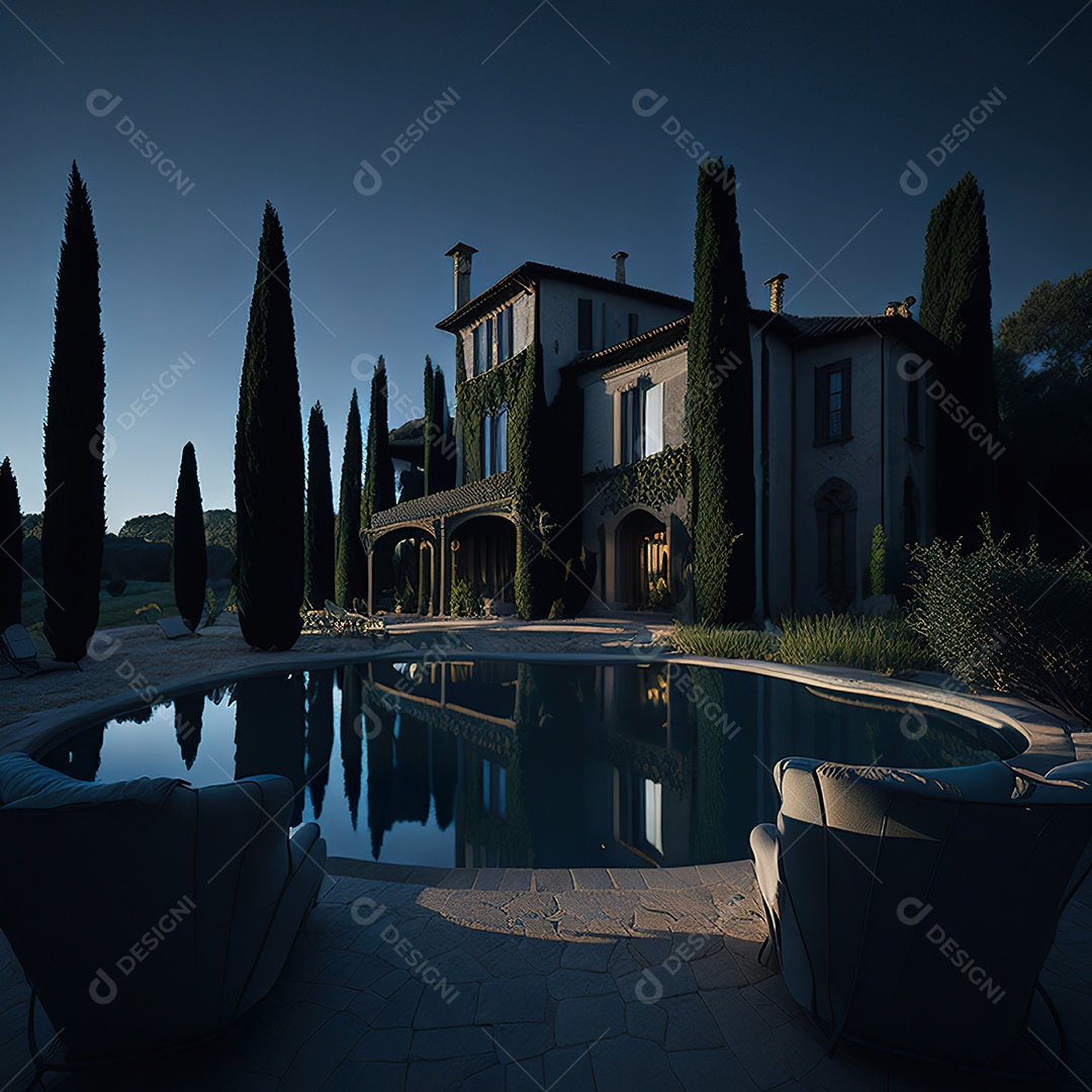 Imagem realista de linda mansão