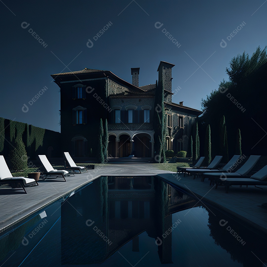 Imagem realista de linda mansão