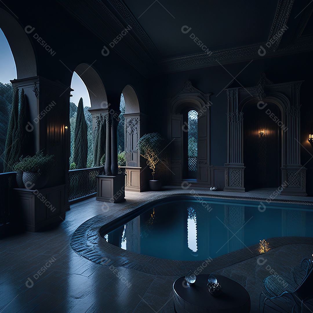 Imagem realista de linda mansão