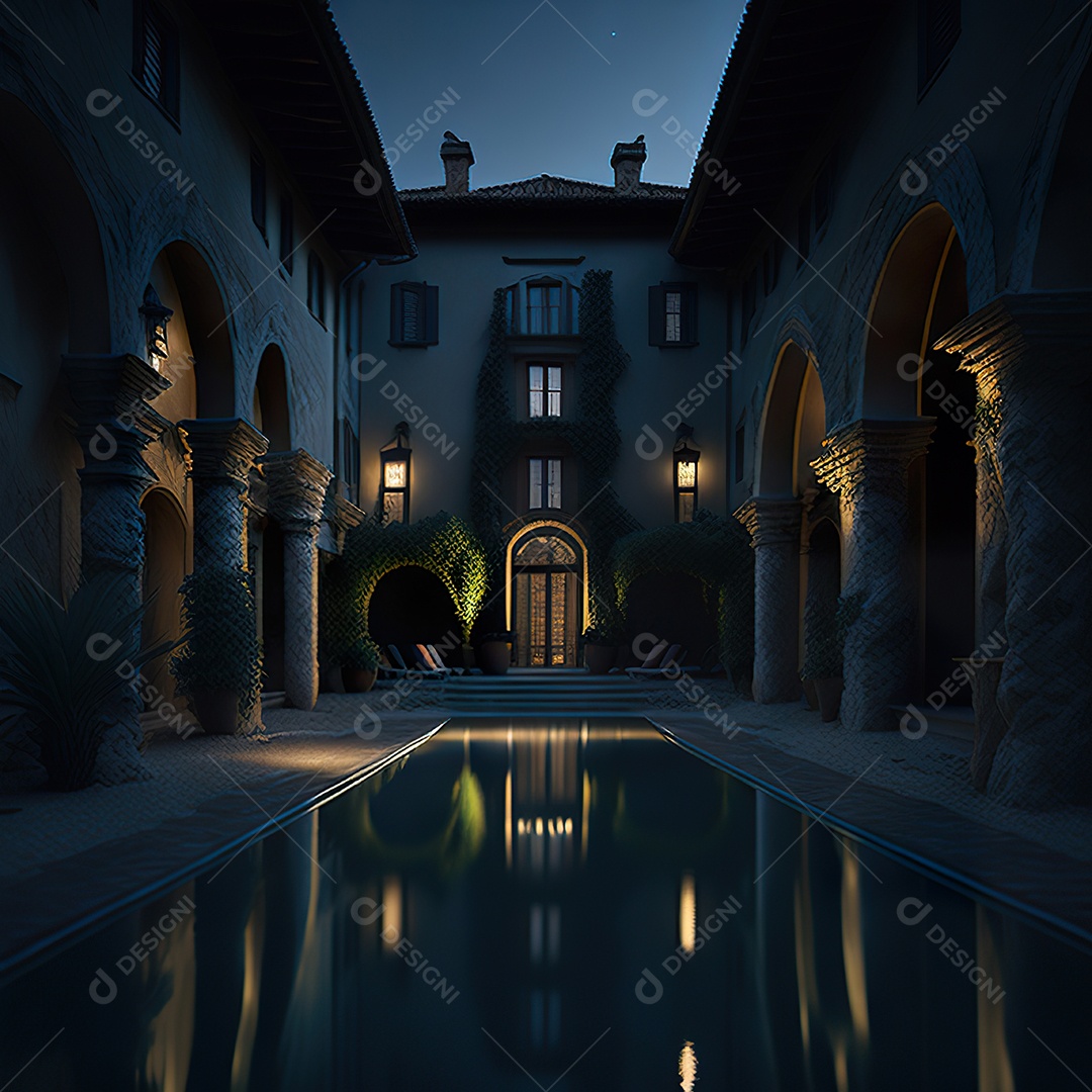 Imagem realista de linda mansão