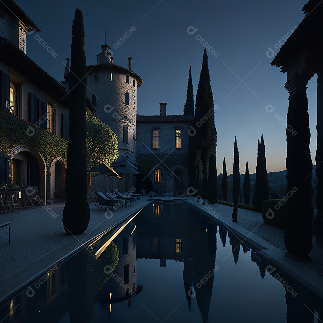 Imagem realista de linda mansão