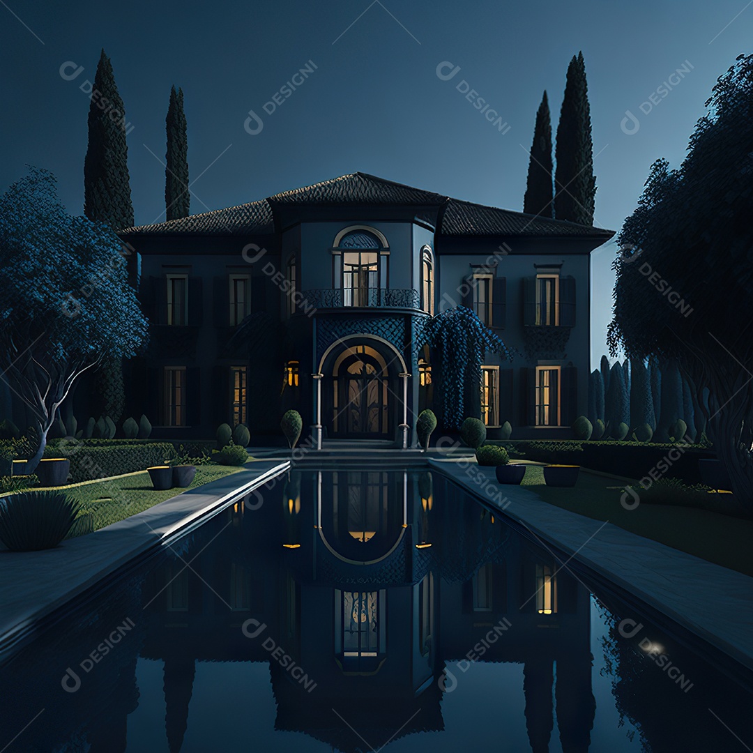 Imagem realista de linda mansão