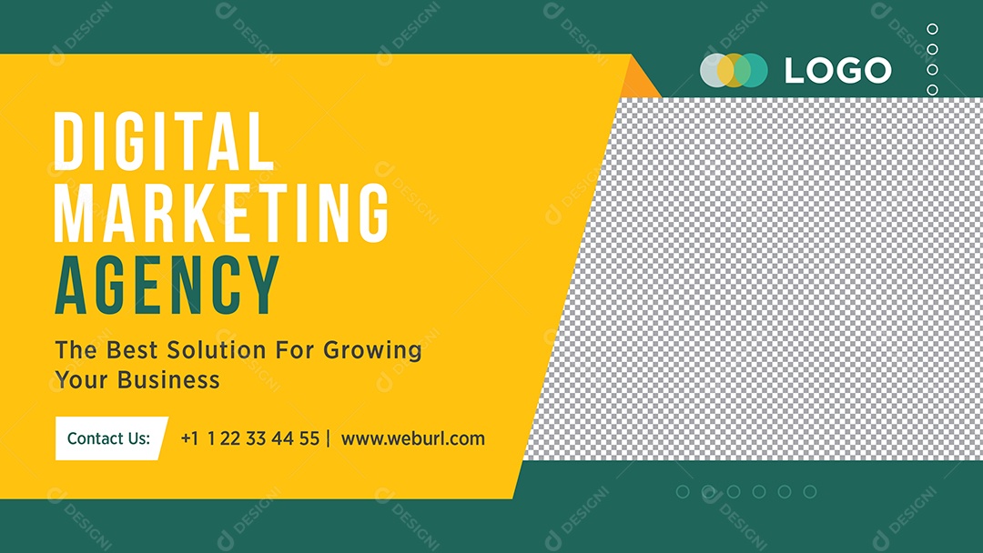 Banner Agência De Marketing Digital Social Media PSD Editável