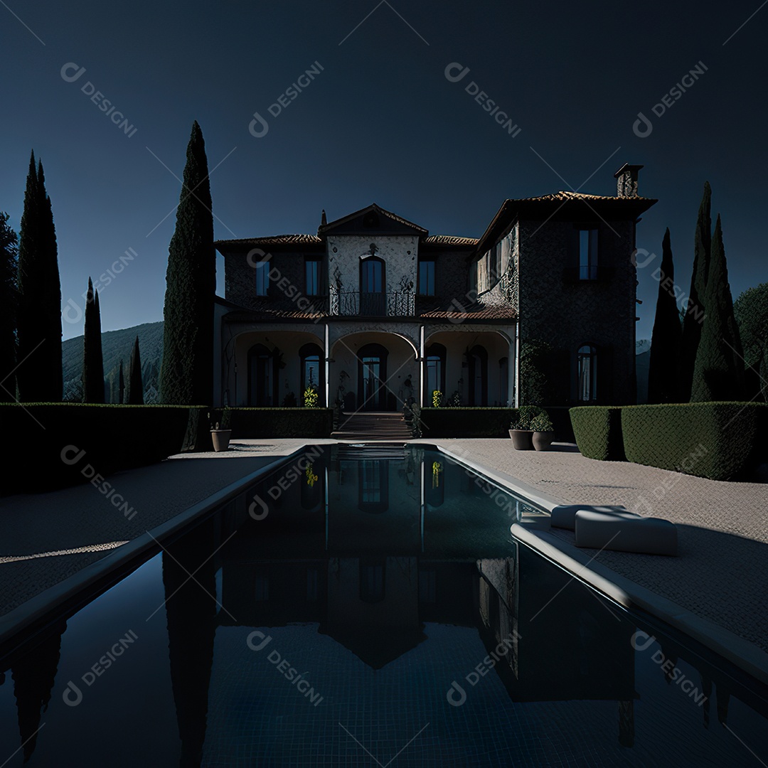 Imagem realista de linda mansão