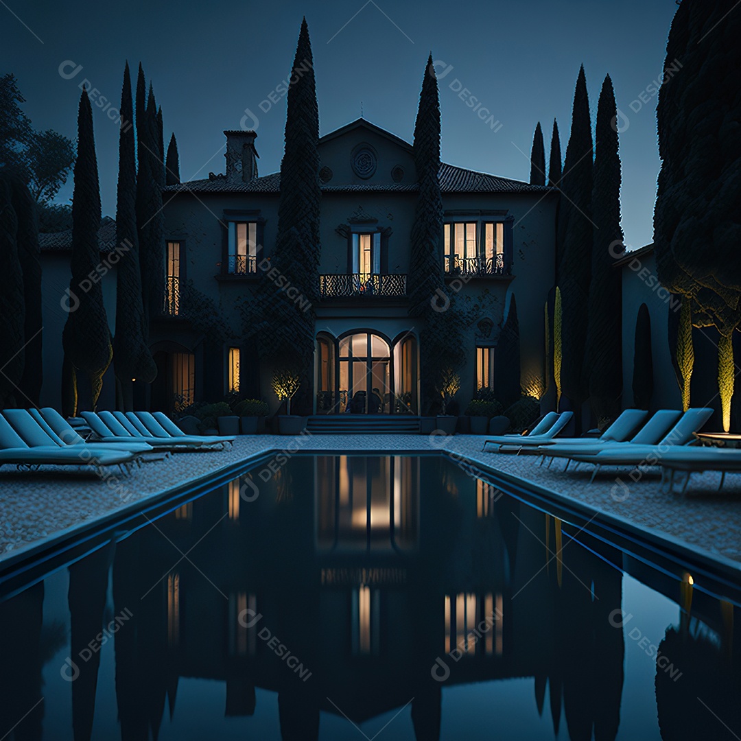 Imagem realista de linda mansão