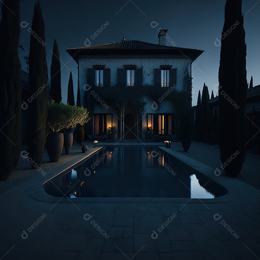 Imagem realista de linda mansão