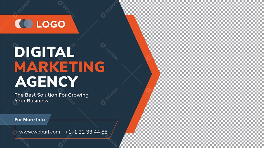 Banner Agência De Marketing Digital Social Media PSD Editável