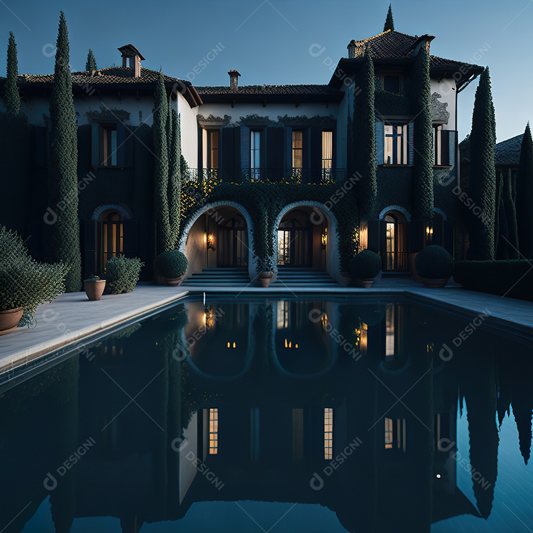 Imagem realista de linda mansão