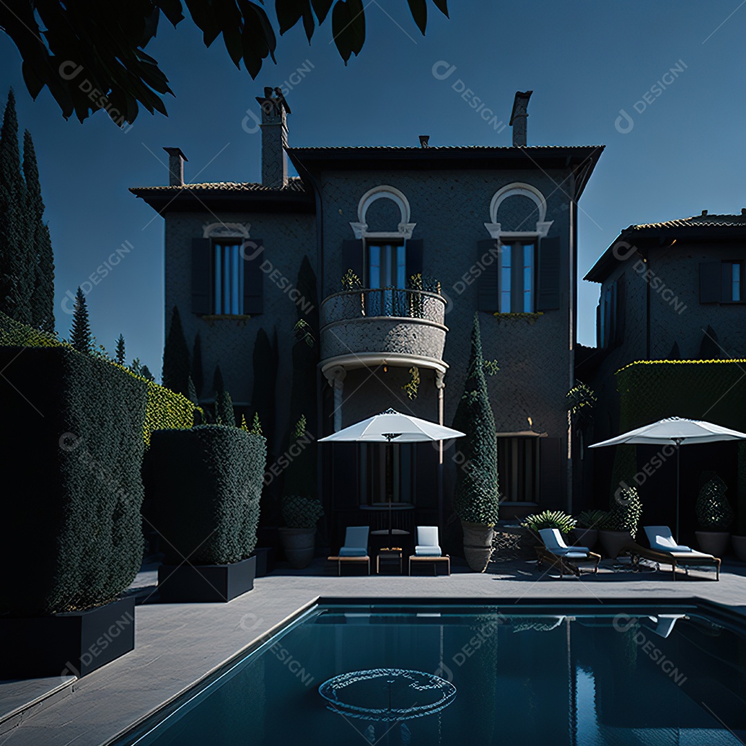 Imagem realista de linda mansão