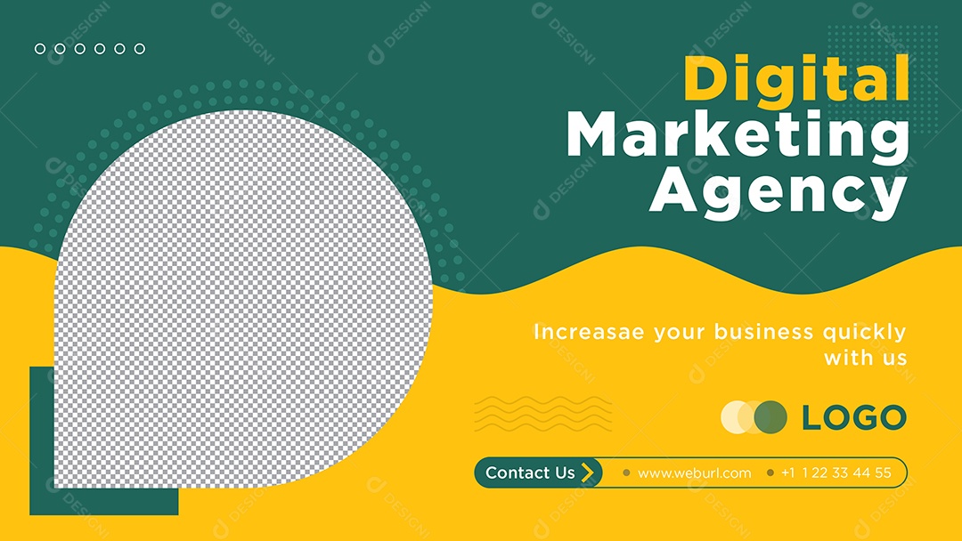 Banner Agência De Marketing Digital Social Media PSD Editável