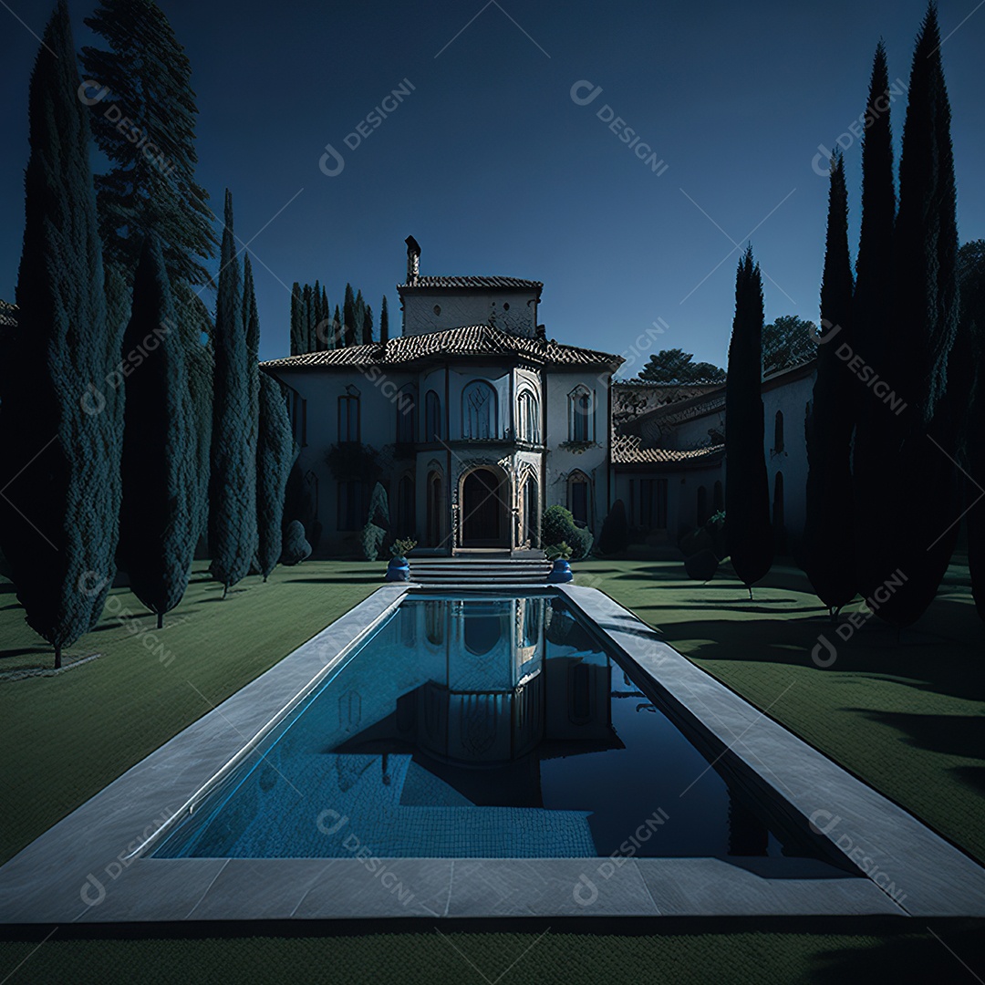 Imagem realista de linda mansão