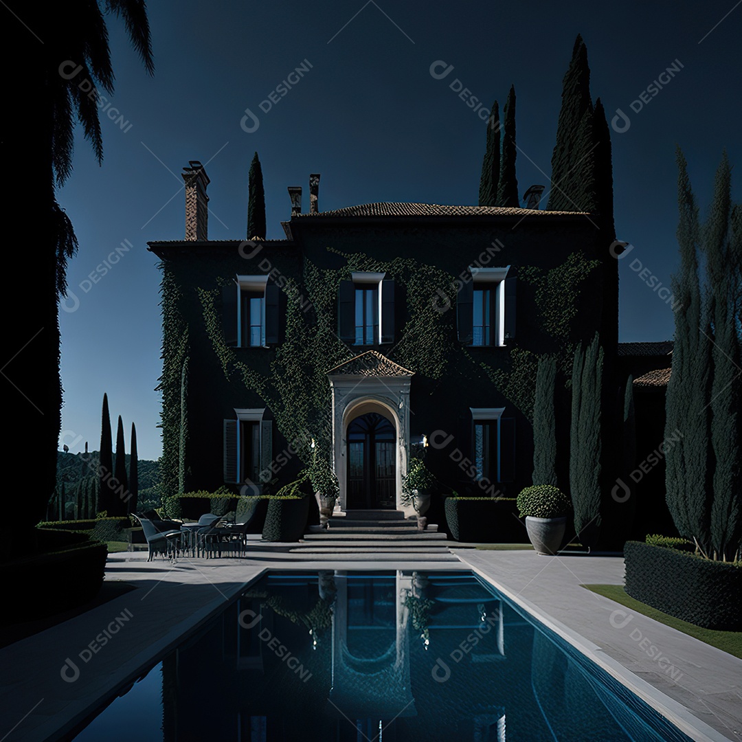 Imagem realista de linda mansão