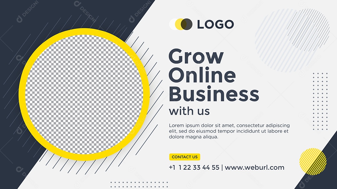 Banner Cresça Seu Negócio Social Media PSD Editável