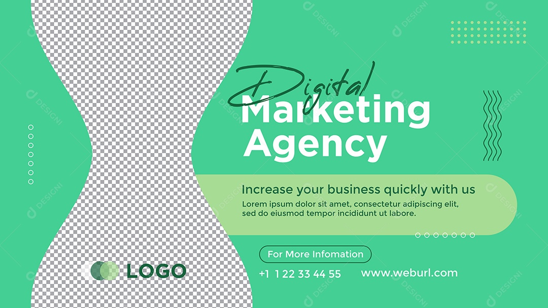 Banner Agência De Marketing Digital Social Media PSD Editável