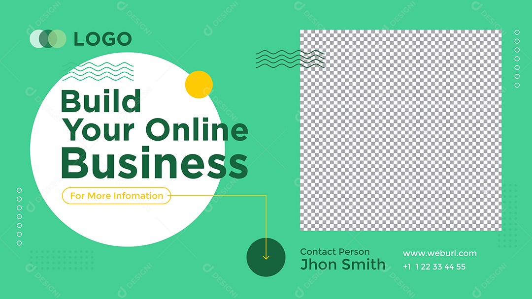 Banner Construa Seu Negócio Social Media PSD Editável