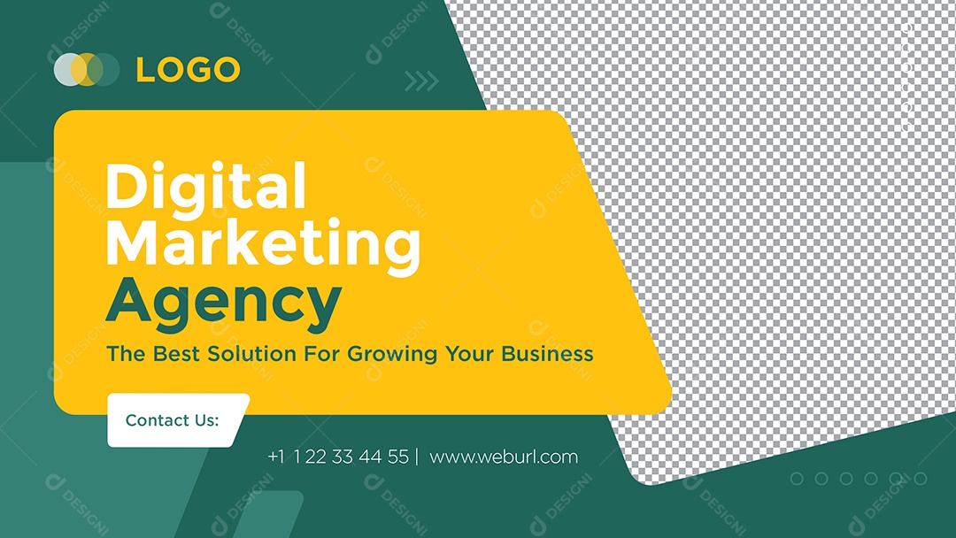Banner Agência De Marketing Digital Social Media PSD Editável