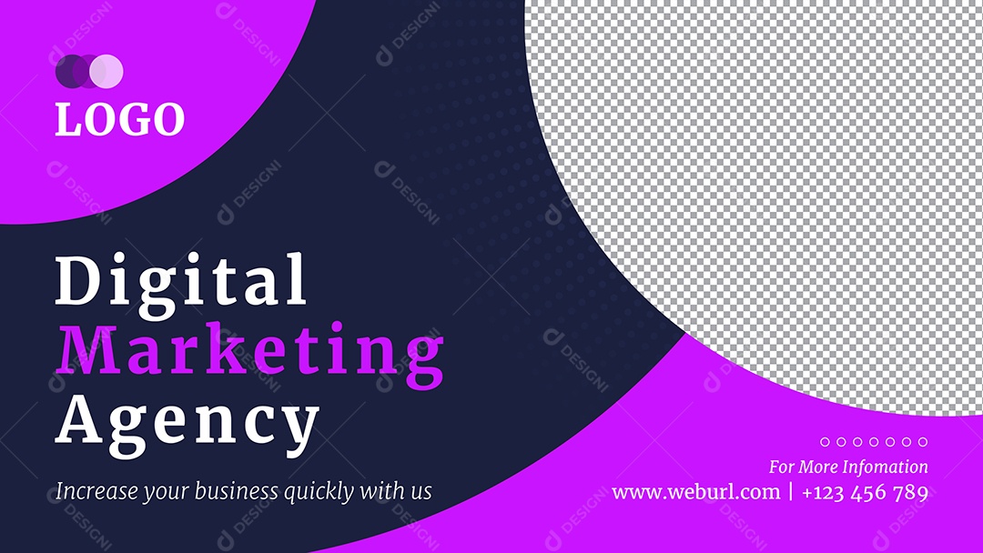 Banner Agência De Marketing Digital Social Media PSD Editável
