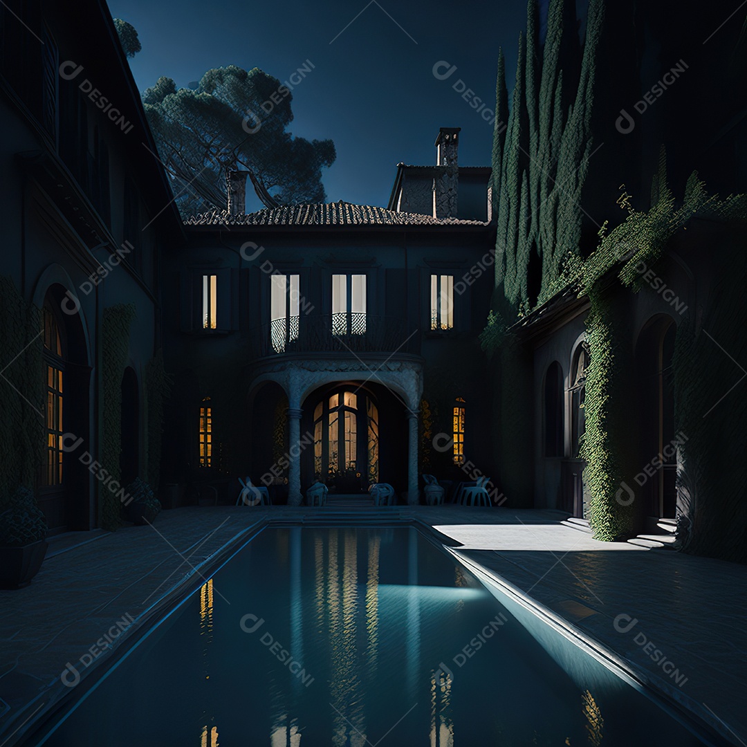 Imagem realista de linda mansão