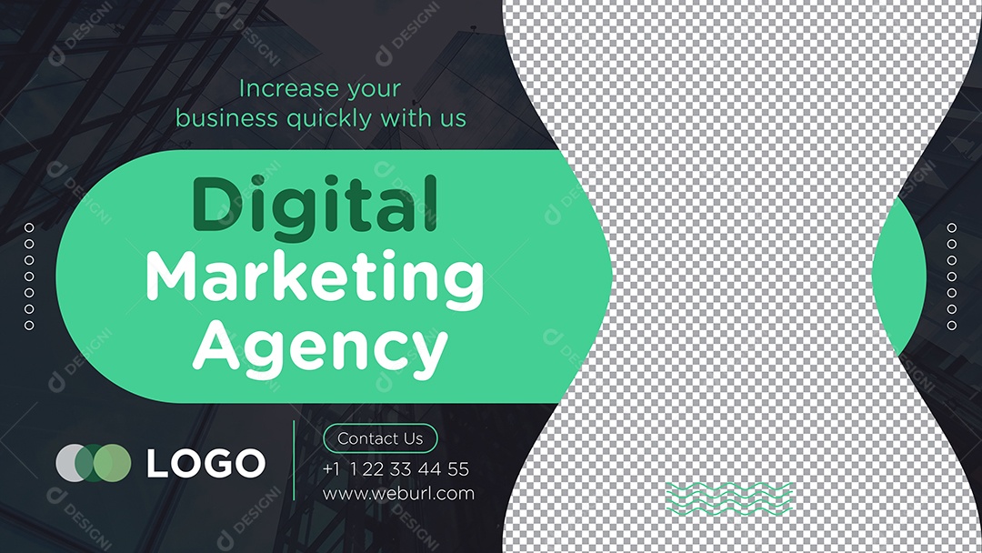 Banner Agência De Marketing Digital Social Media PSD Editável