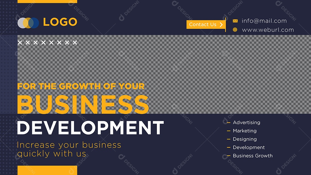 Banner Desenvolvendo Seu Negocio Social Media PSD Editável