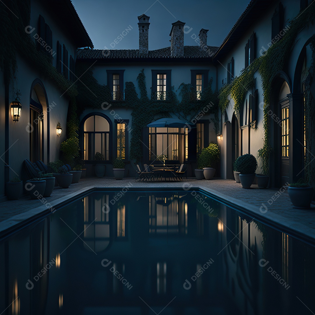 Imagem realista de linda mansão