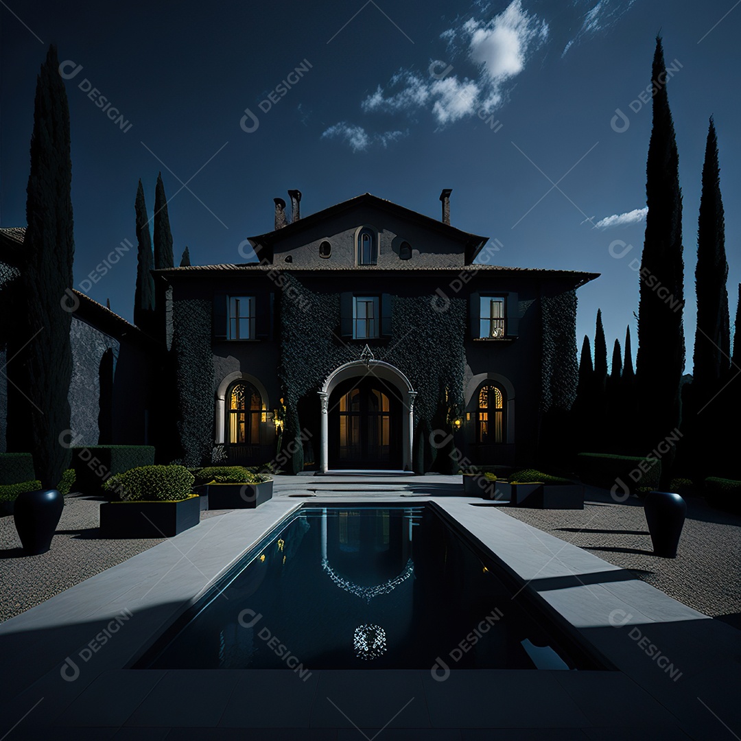 Imagem realista de linda mansão