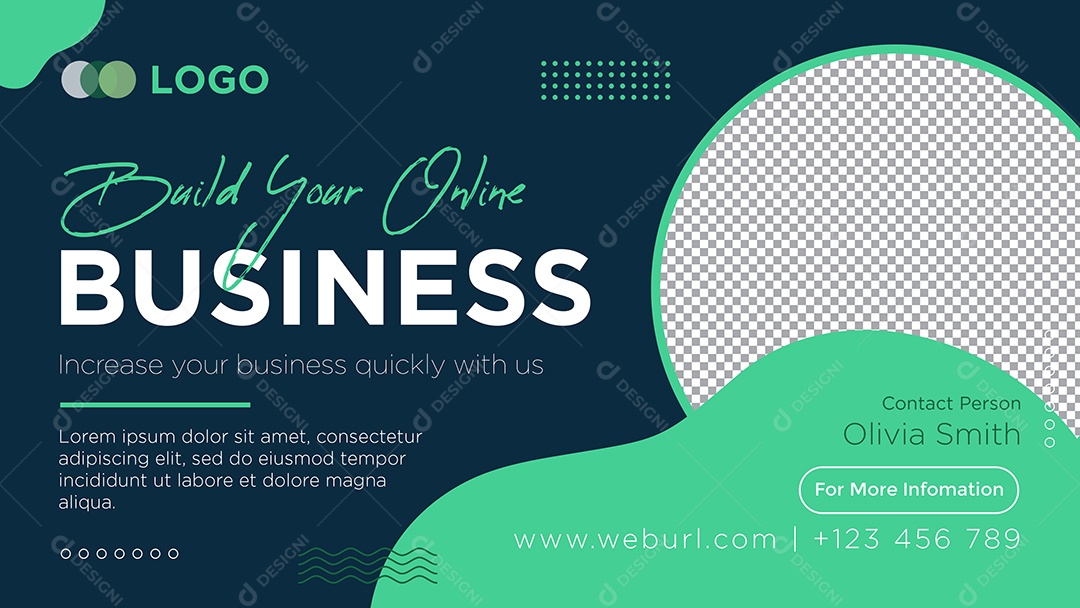 Banner Construa Seu Negócio Social Media PSD Editável