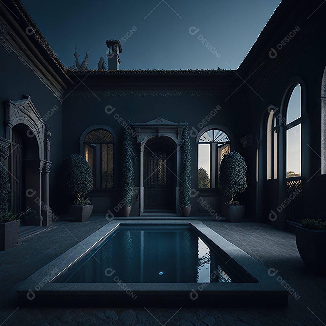 Imagem realista de linda mansão